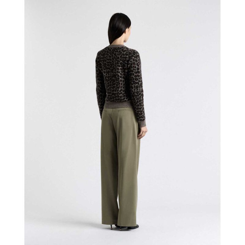 Cue Brushed Alpaca Wool Blend Leopard Knit image number 1